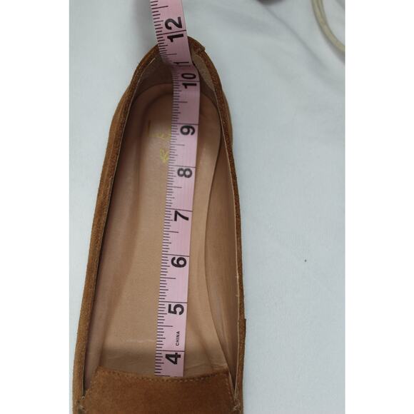 Lulus Emmy Cognac Suede Pointed Toe Loafer Flats Womens 8 BR 37 - Picture 10 of 10